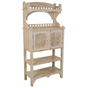 Credenza in legno bianca fatta a mano 75x35x150h
