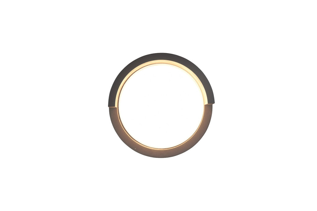 Applique da Esterno a LED SMD in Tessuto Nero Opaco