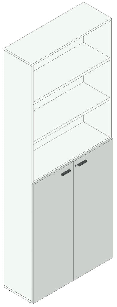 Armadio in melaminico per ufficio operativo cm. 90x33,7x232,8h