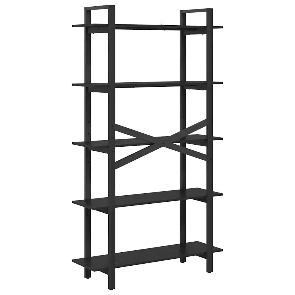 Libreria Rovere Nero 100 x 33,5 x 178 cm Legno multistrato 883934