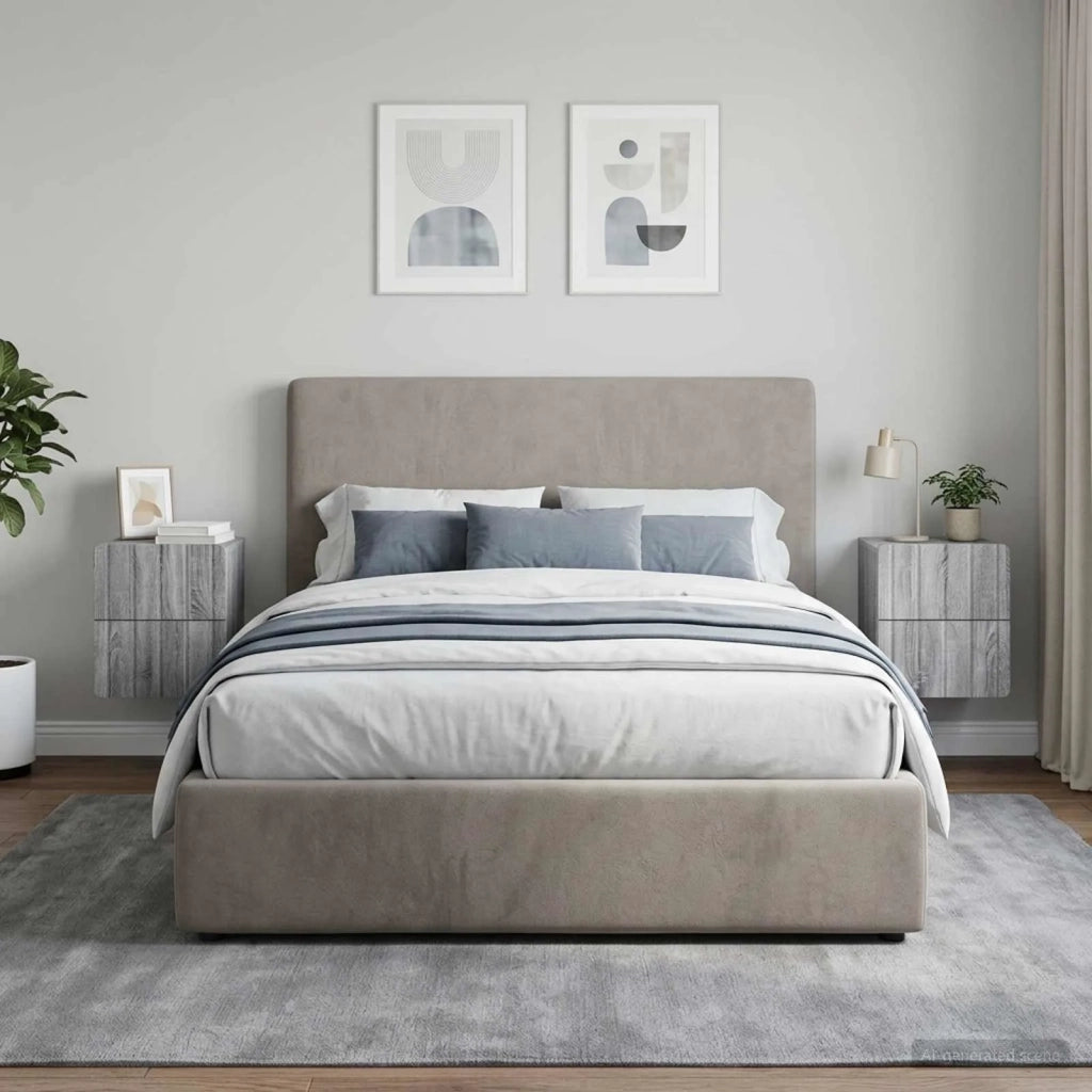 Mobiletto da notte a muro 2 pcs Grigio Sonoma 33 x 34,5 x 43 cm 898308