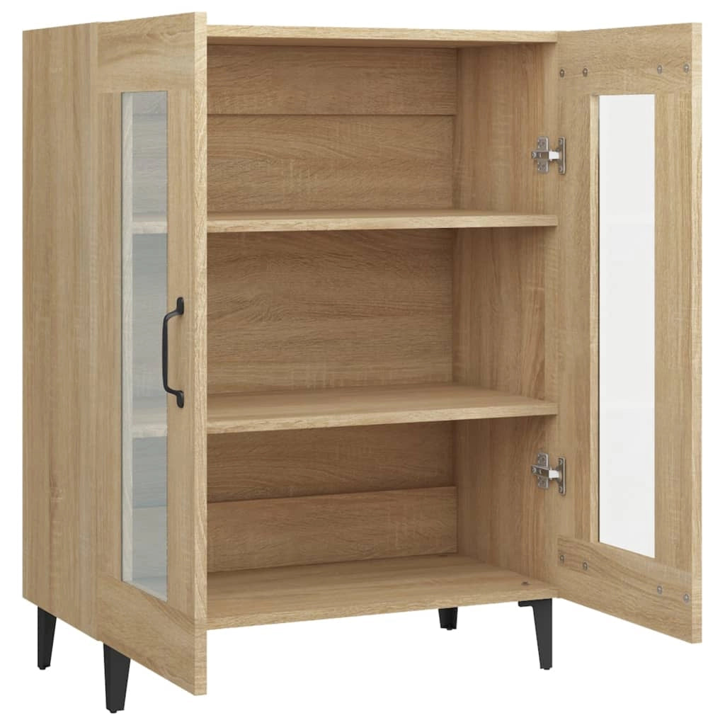 Buffet credenza cassettiera armadio mobile contenitore organizer cucina soggiorno rovere Sonoma 69,5 x 34 x 90 cm legno ingegnerizzato marrone 02_0031672