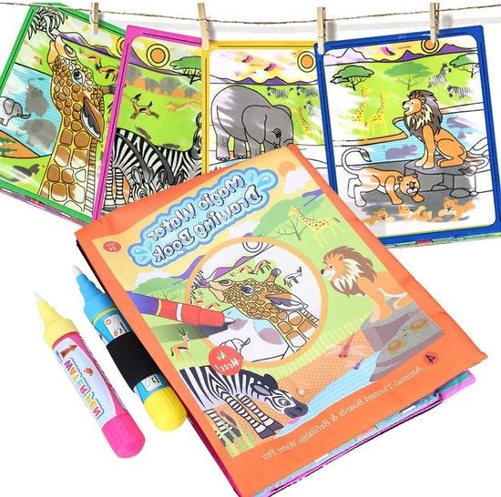 Acquario per bambini - disegni acqua per bambini - libro di pittura tessuti - giocattolo educativo riciclabile - per ragazzi e ragazze.