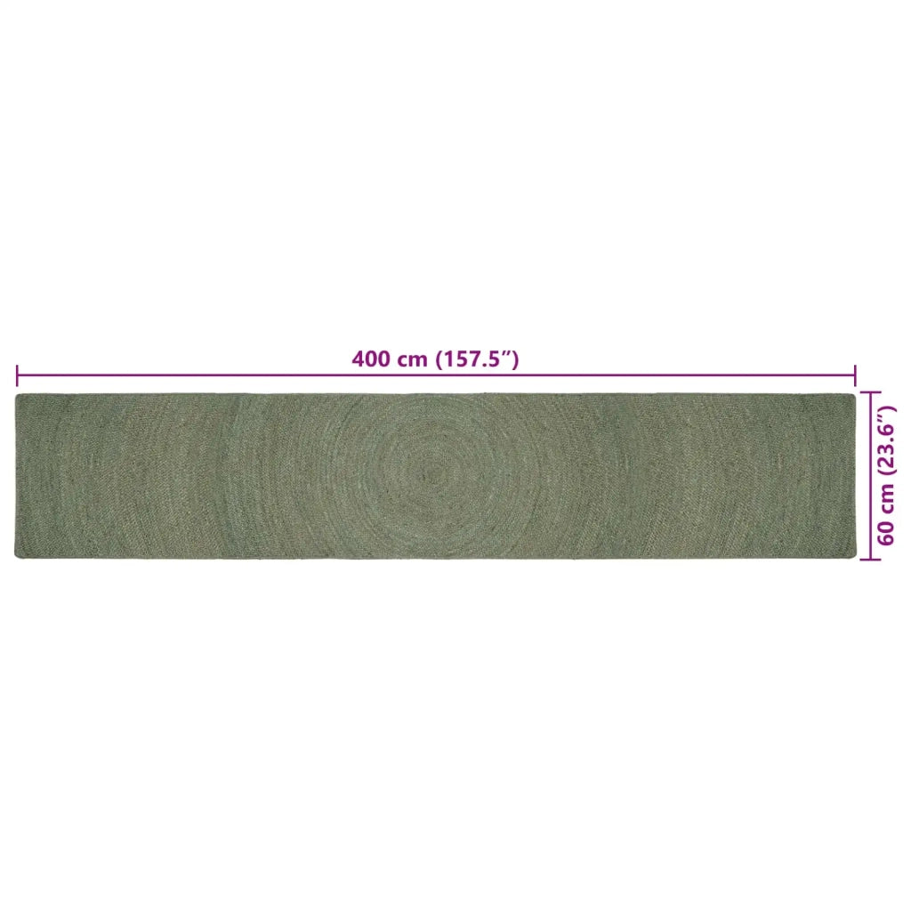 Tappeti per area Verde Oliva 60 x 400 cm Juta