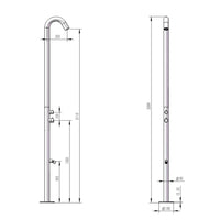 Doccia da Esterno Giardino Miscelatore e Lavapiedi Sined Quartu Inox