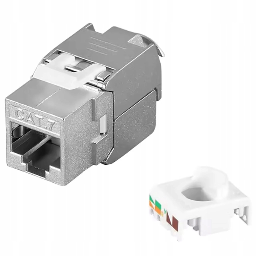 Modulo Keystone RJ-45 STP Cat.7 67FX-RJ45-6A-16 – Montaggio Senza Attrezzi | Schermato, 600 MHz, Contatti Dorati