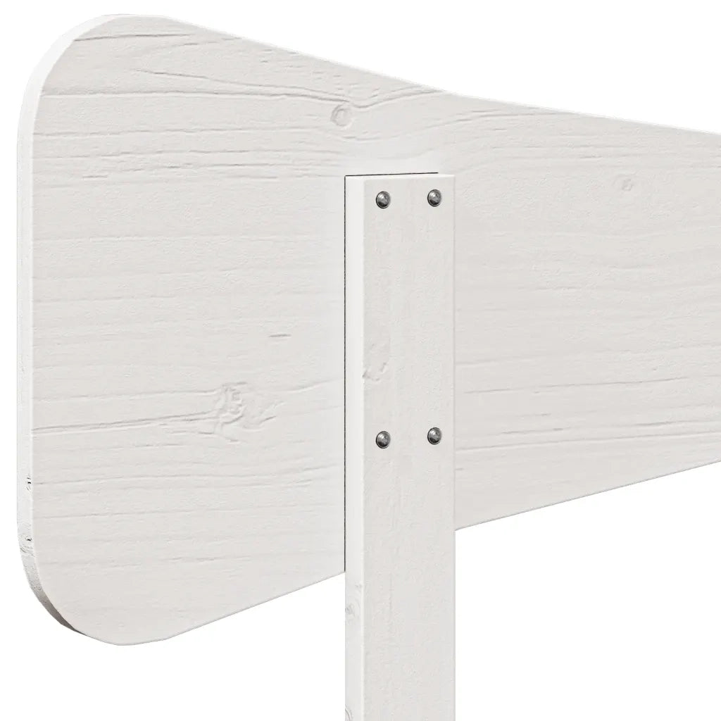 Testiera Bianca 160 cm in Legno Massello di Pino 844770