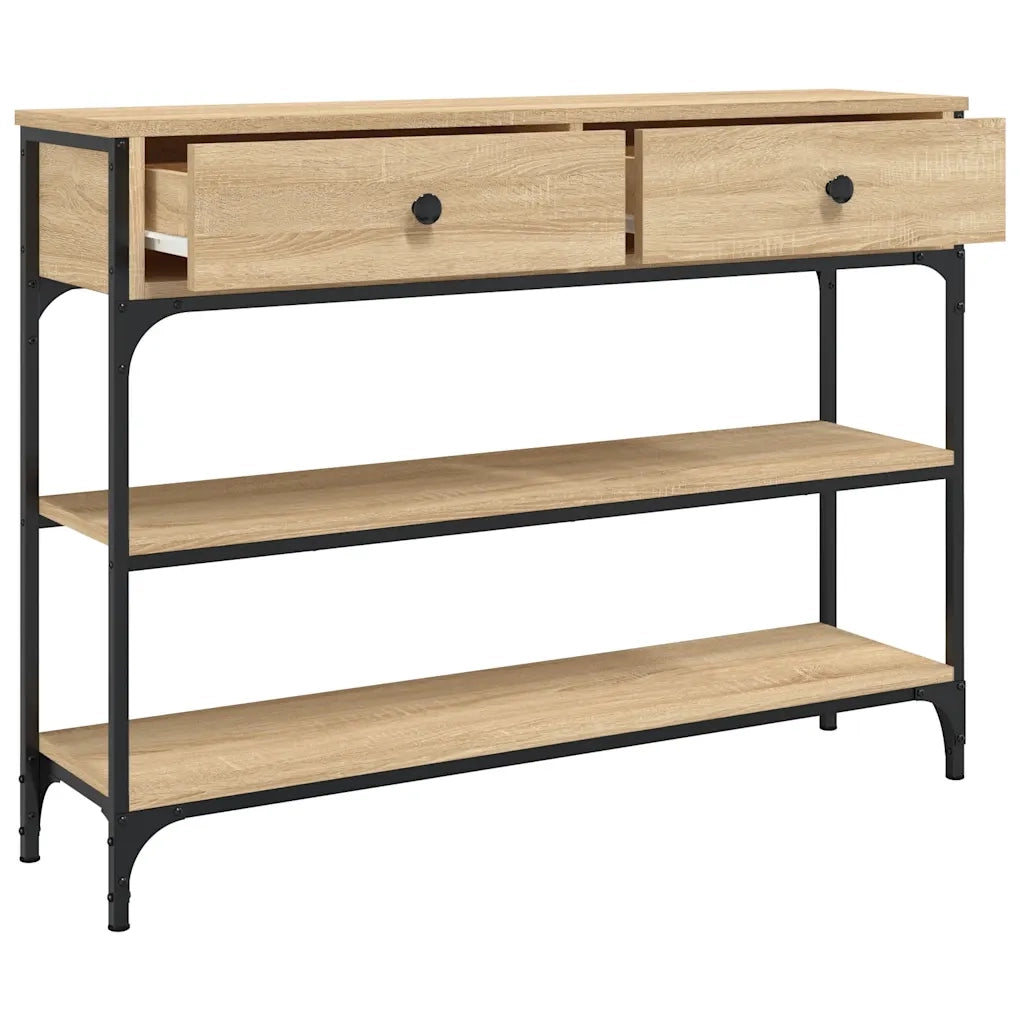 Tavolo Consolle | Tavolo d'Ingresso Rovere Sonoma 100x25x75 cm in Legno Multistrato