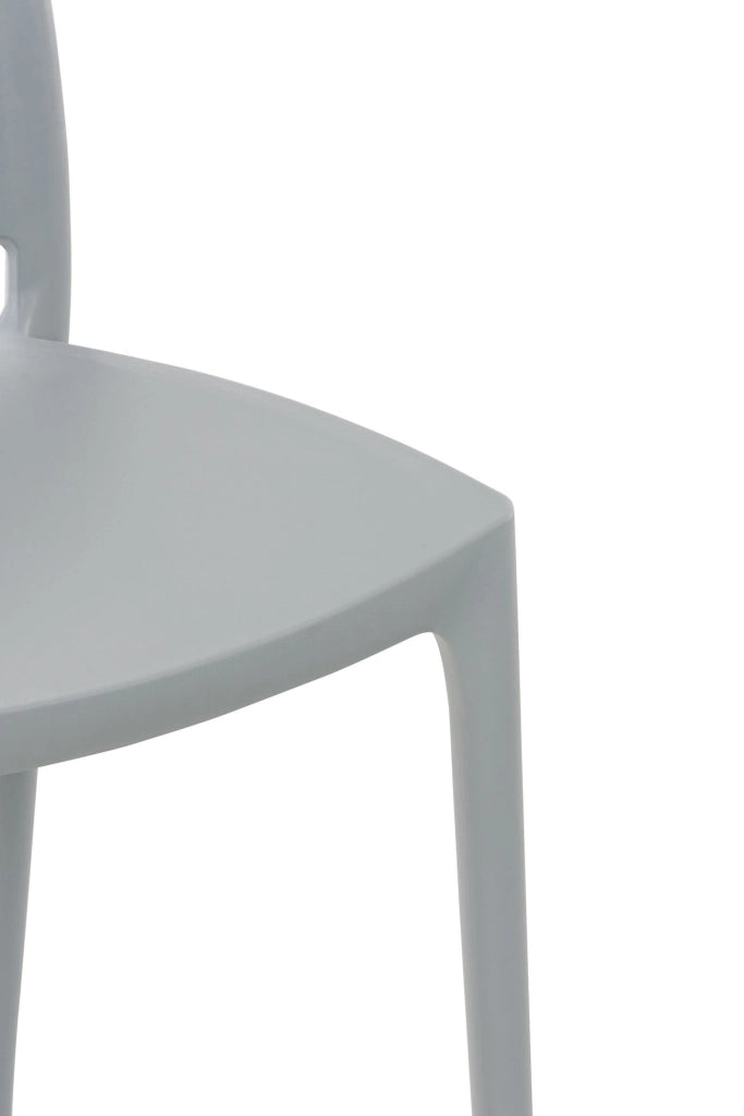 Sedia outdoor Maya impilabile grigio chiaro
