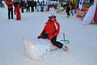 Slitta per Neve 135x38x34 cm in Acrilico Pomodone Slittone Bianco