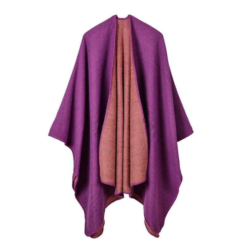 Sciarpa double face, in classico cashmere, mantella/scialle versatile e semplice