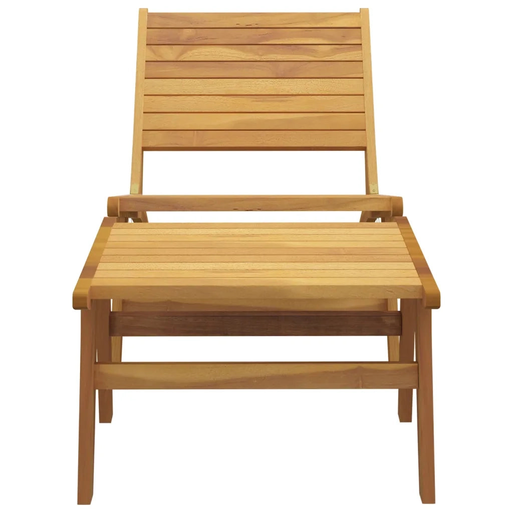 Sedia da Giardino | Sedie da Esterno con Poggiapiedi in Legno Massello di Teak