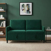 Divano con Storage Verde Scuro 152 x 78 x 87 cm Poliestere 42036935