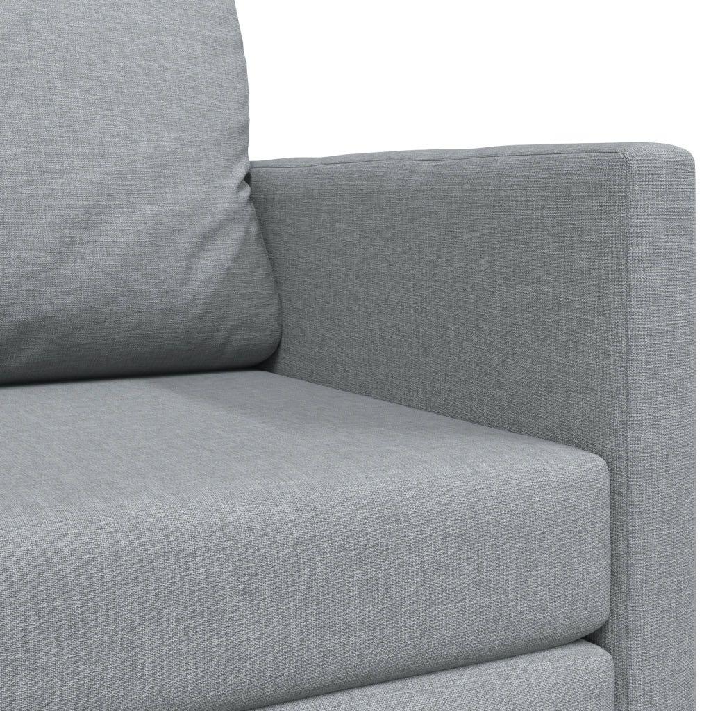 Divano Letto versione 2 in 1 Grigio Chiaro 124x71x78 cm Tessuto