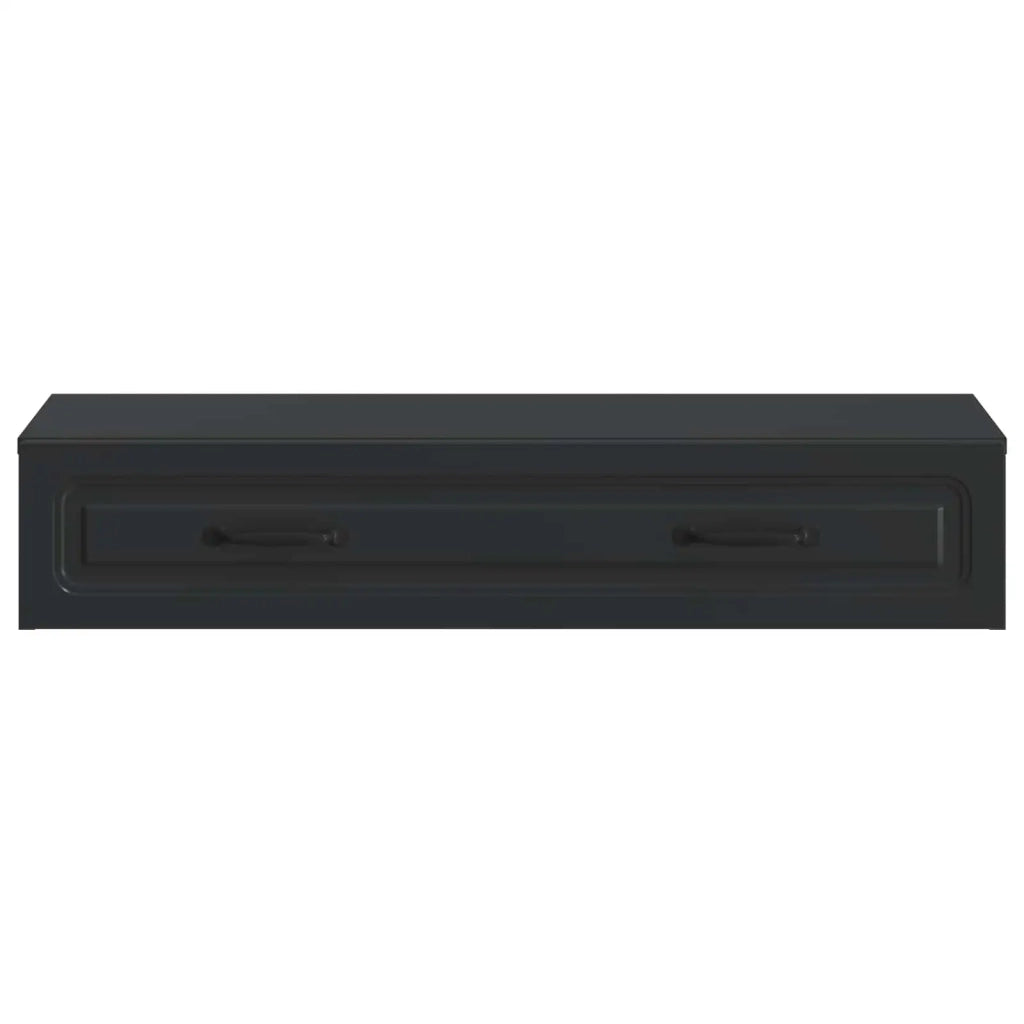 Tavolino da Parete Laterale Nero 87,5 x 34,5 x 17 cm 899346