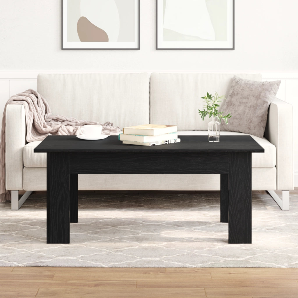 Tavolino da caffÃ¨  Nero Rovere 100x60x42 cm in legno ingegnerizzato