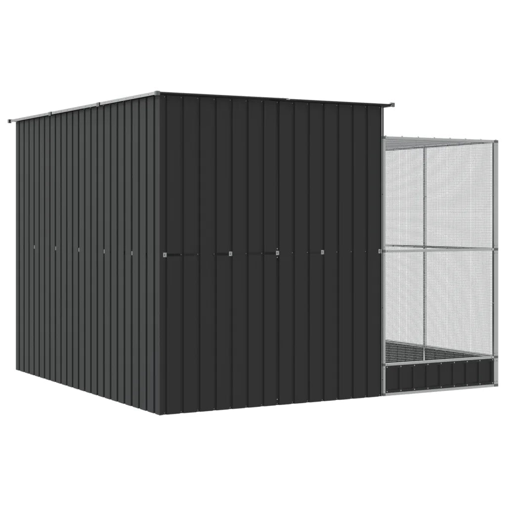 Voliera con Estensione Argento 290x303x216 cm Acciaio