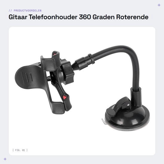 Sostegno per Telefono da Ufficio 360 Gradi Rotante - Supporto per Telefono - Stazione per Telefono - Rimovibile - Sicuro - Portatile