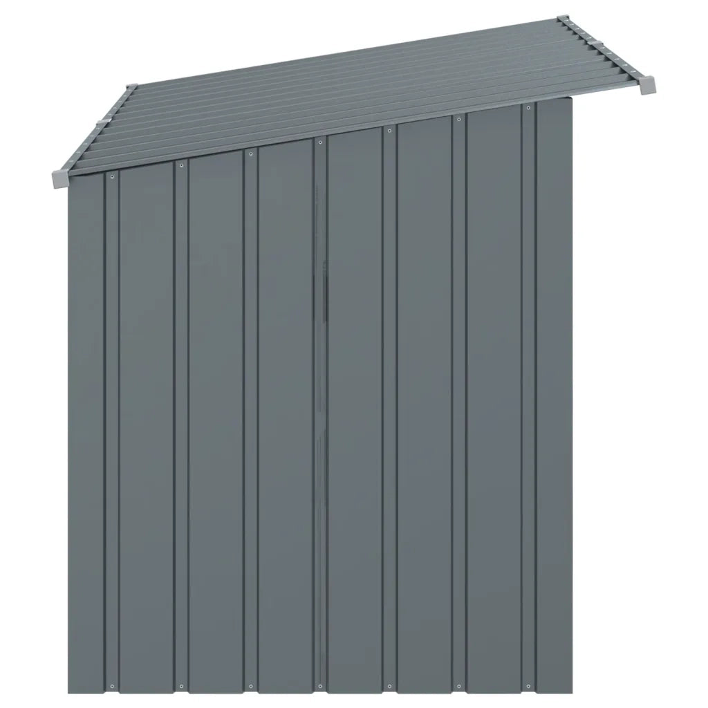 Casetta Cani con Tetto Antracite 153x91x110 cm Acciaio Zincato 172572