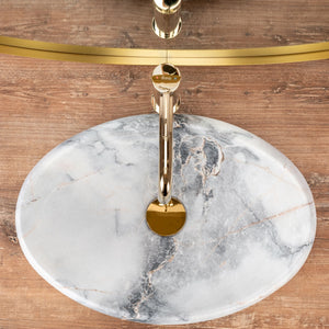 Lavabo Da Appoggio Rea Linda Granit Mat