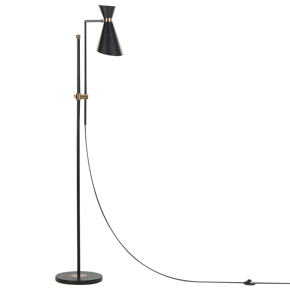 Lampada da terra moderna con faretto regolabile in metallo nero ufficio soggiorno camera da letto
