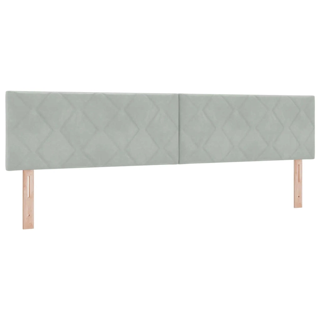 Letto con Contenitore con testiera 2 pz Grigio Chiaro 3458961
