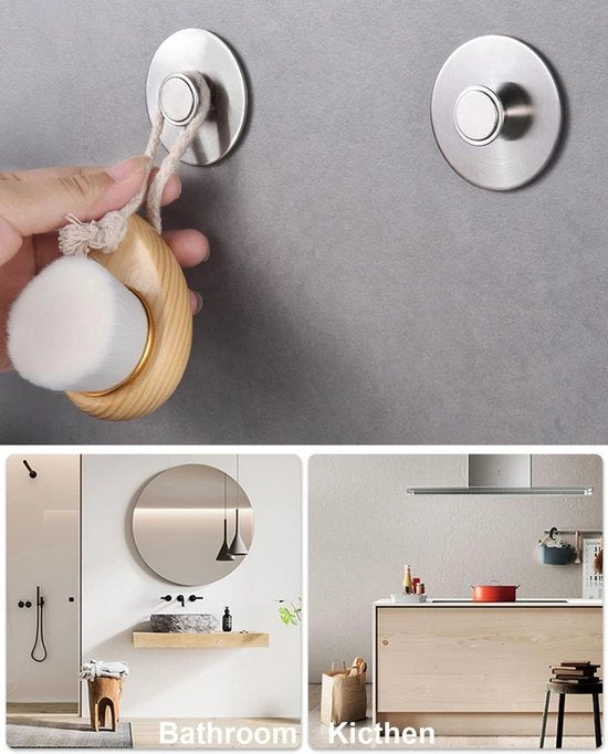 4 contenitori per sapone magnetici per pezzi di sapone, contenitore per sapone in acciaio inossidabile per parete doccia e cucina/bagno, facile da pulire, autoscatolante (argento)