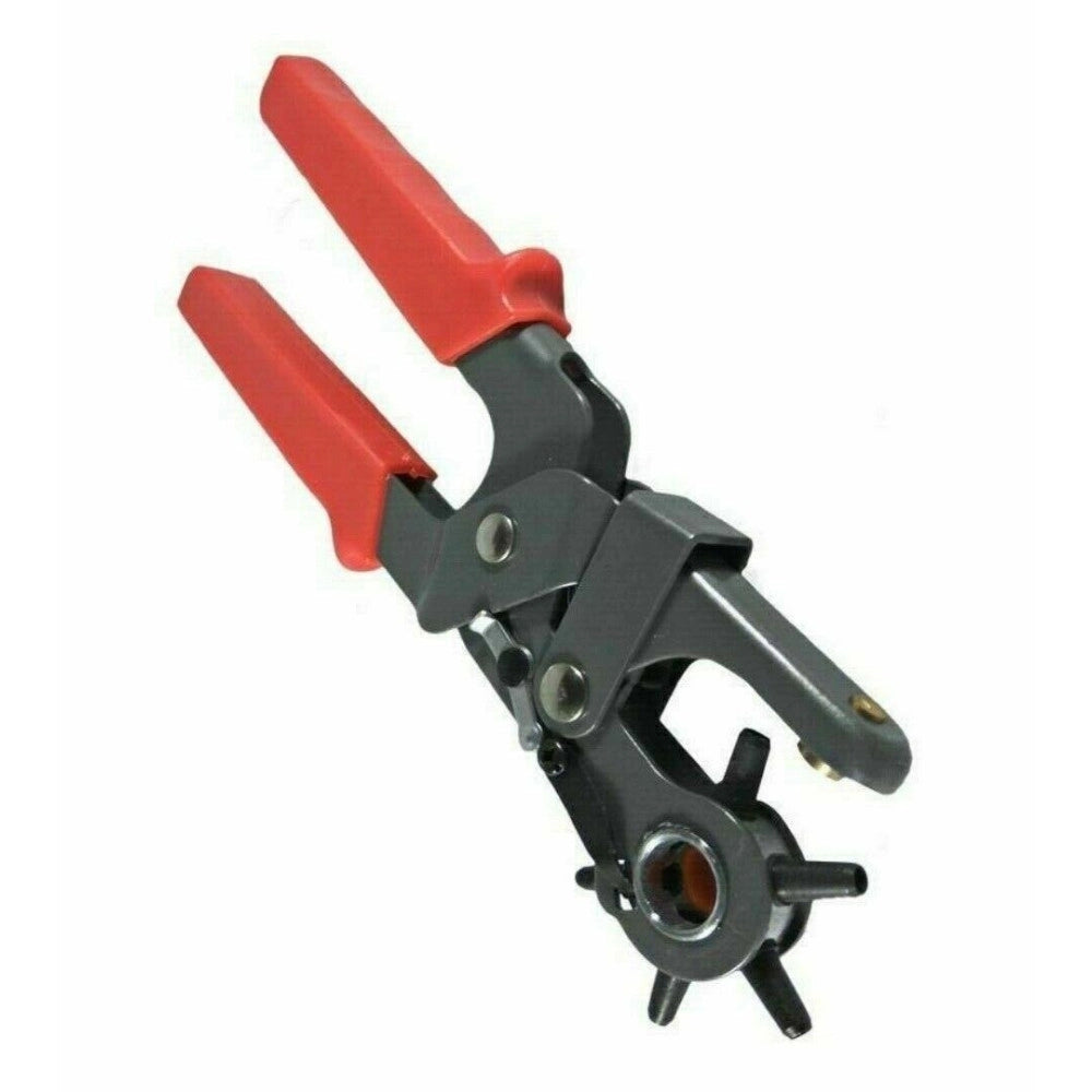 Trade Shop - Pinza Fustellatrice Per Cinture Buchi Fori Cintura Cuoio Pelle Testa Girevole -