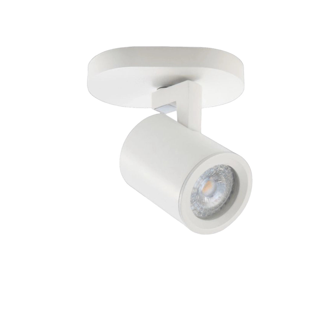 Plafoniera lampada da soffitto bianca faretto direzionabile e attacco per lampade GU10 ad 1 diffusore