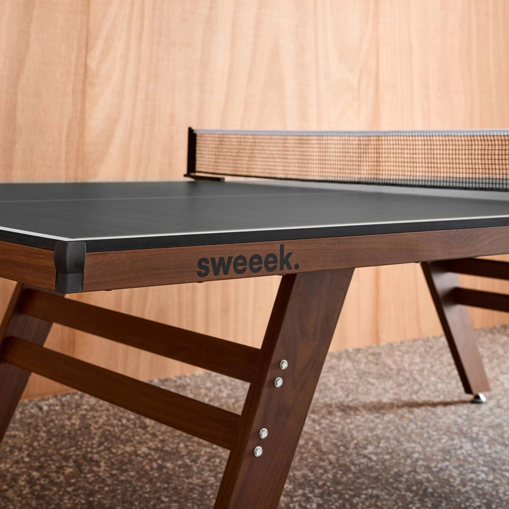 Tavolo da ping pong per interni deluxe con 2 racchette e 3 palline,