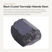 Decorazione naturale - Pietra cristallina nera - Stele terapeutica - Energia spirituale - Ideale per la meditazione - Dimensioni 10 x 6 x 3 cm