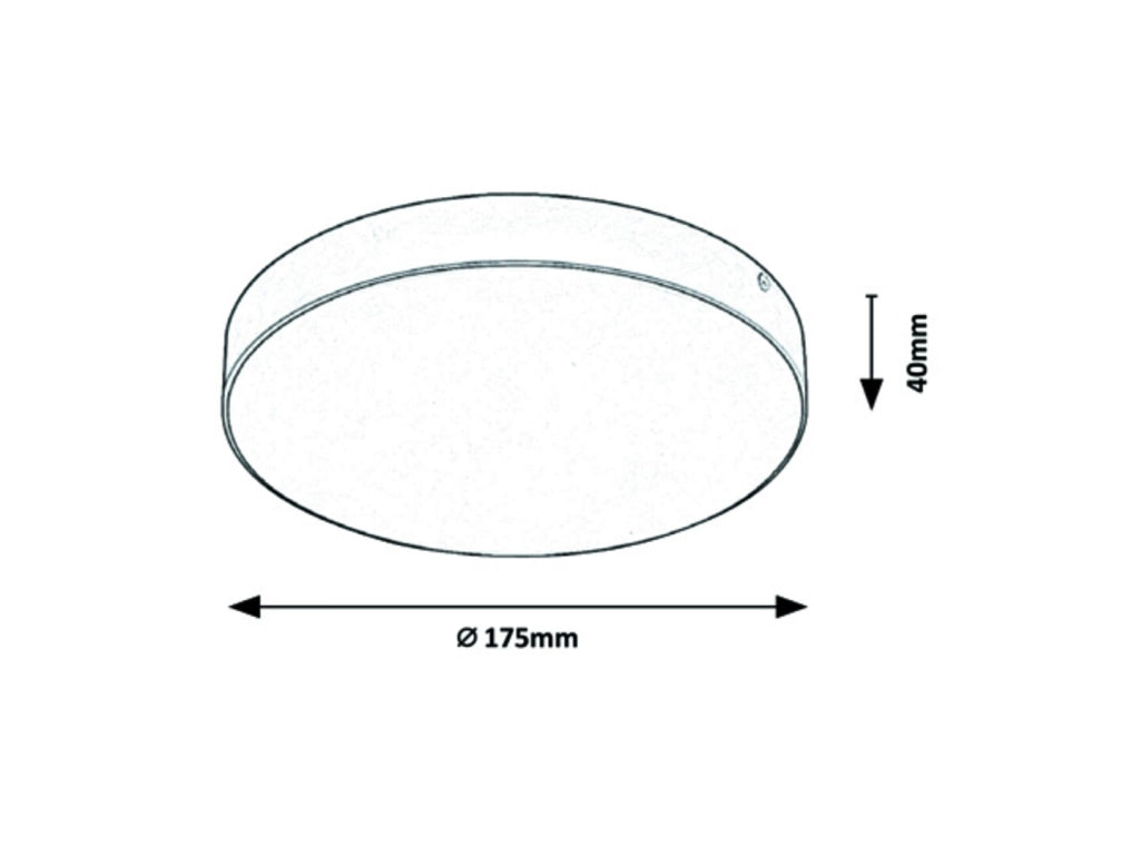 Plafoniera esterna tonda LED 18W CCT nera Rabalux Tartu