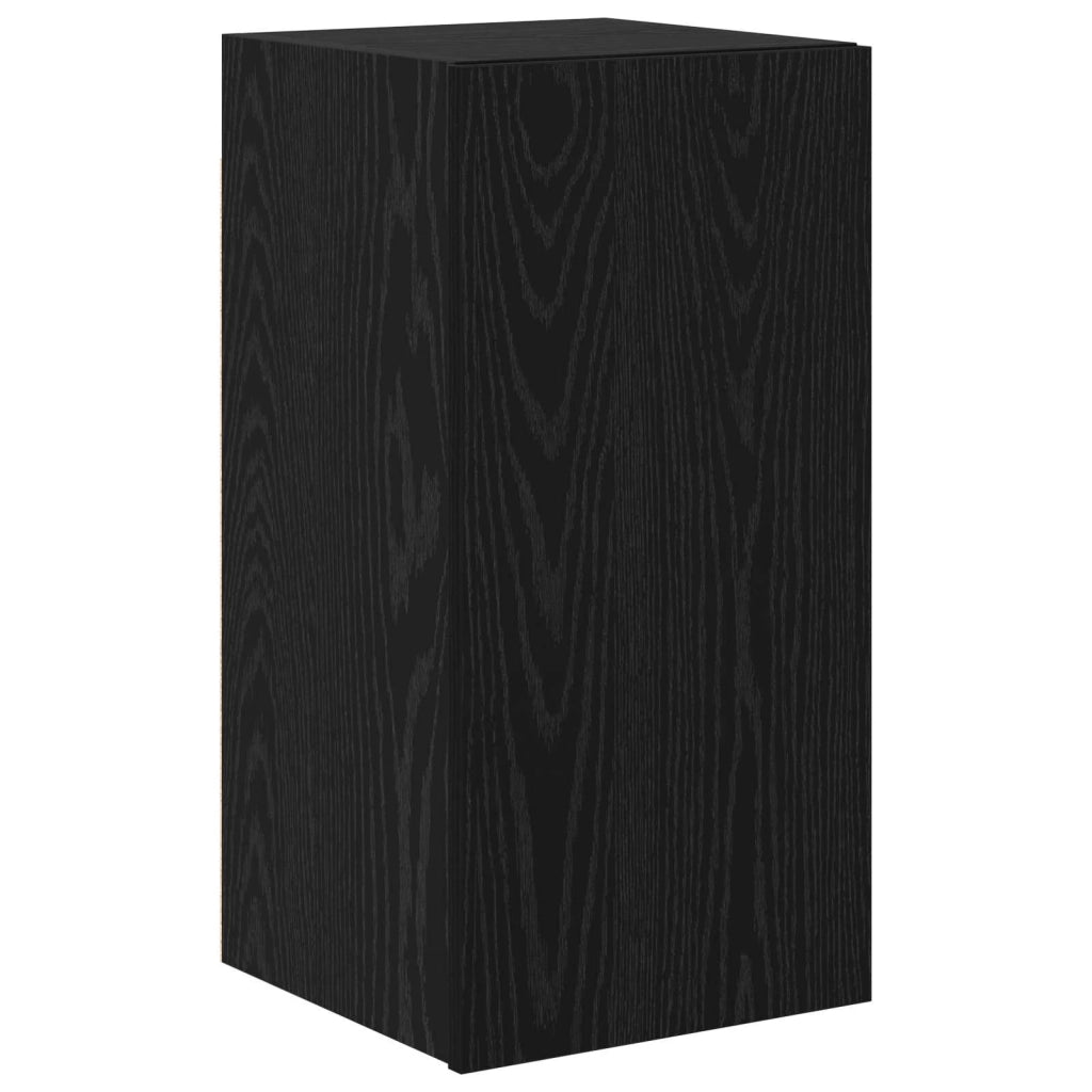 Set mobile TV 6 pz-Credenza per TV Rovere Nero Legno multistrato 668505
