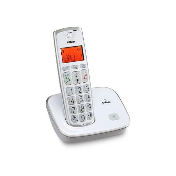 Brondi bravo gold telefono dect bianco identificatore di chiamata - 8015908731613