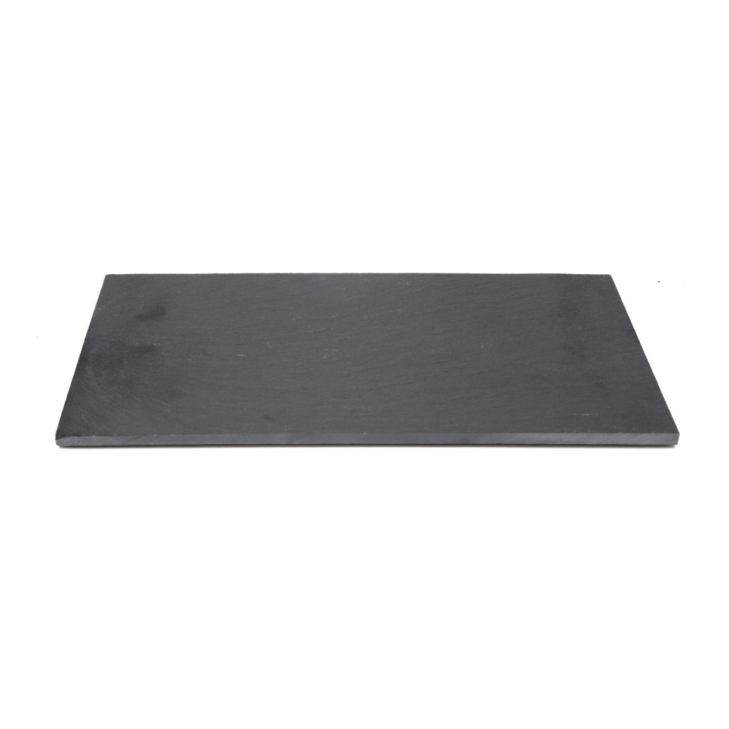 SET 2 VASSOI SOTTOPIATTI IN ARDESIA 30 X 11 CM CON PIEDINI ANTISCIVOLO