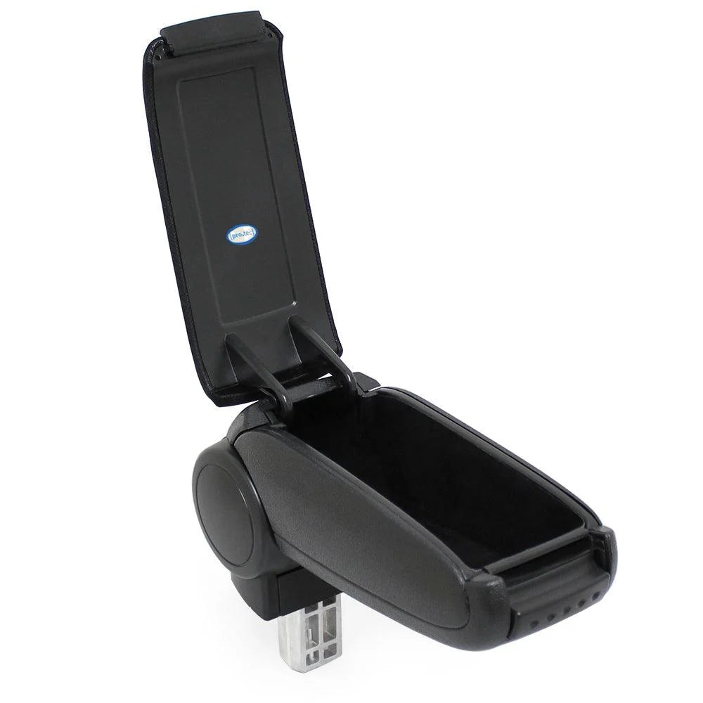 Bracciolo centrale per Peugeot 206 / 206 CC con scomparto imbottito in tessuto nero 03_0000604