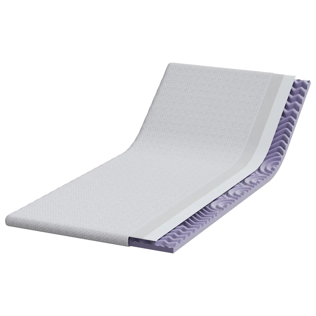 Topper per materasso Bianco 100 x 200 cm Tessuto Jacquard CFW5038441