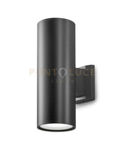 GES1006- APPLIQUE IN ALLUMINIO 2 LUCI ATTACCO E27 COLORE GRIGIO ANTRACITE IP65