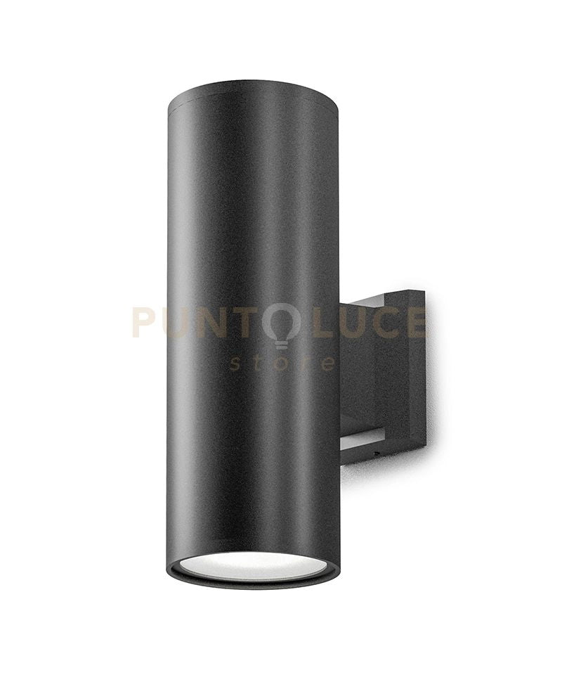 GES1006- APPLIQUE IN ALLUMINIO 2 LUCI ATTACCO E27 COLORE GRIGIO ANTRACITE IP65
