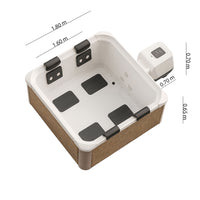 Vasca Idromassaggio Spa Oslo Amber Aero Plus Smart con Wifi per 6 Persone 180x180x65 cm in Materiale Plastico Effetto