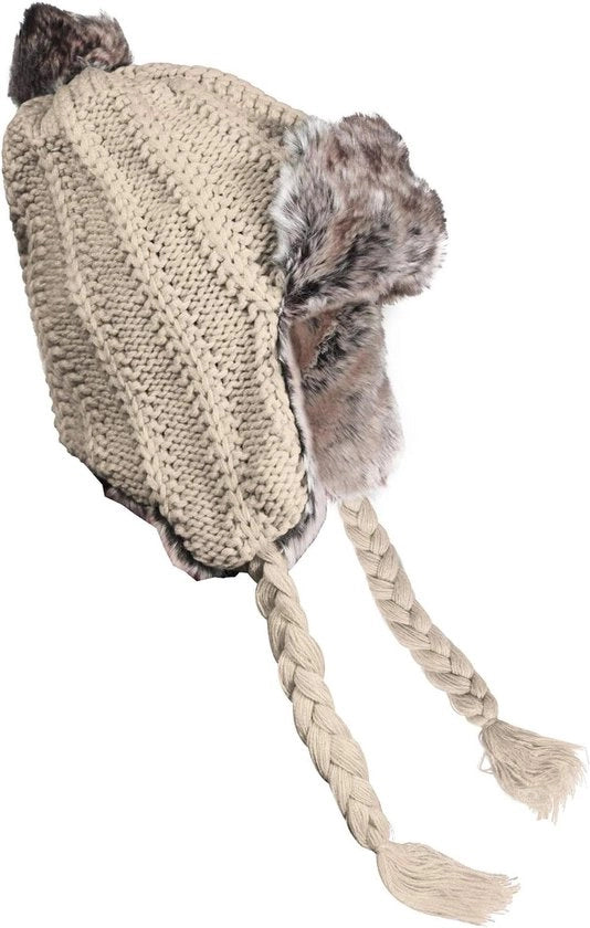 Trapper con Cappuccio e Fodera in Pelle - Donna - Berretto Caldo Peruviano