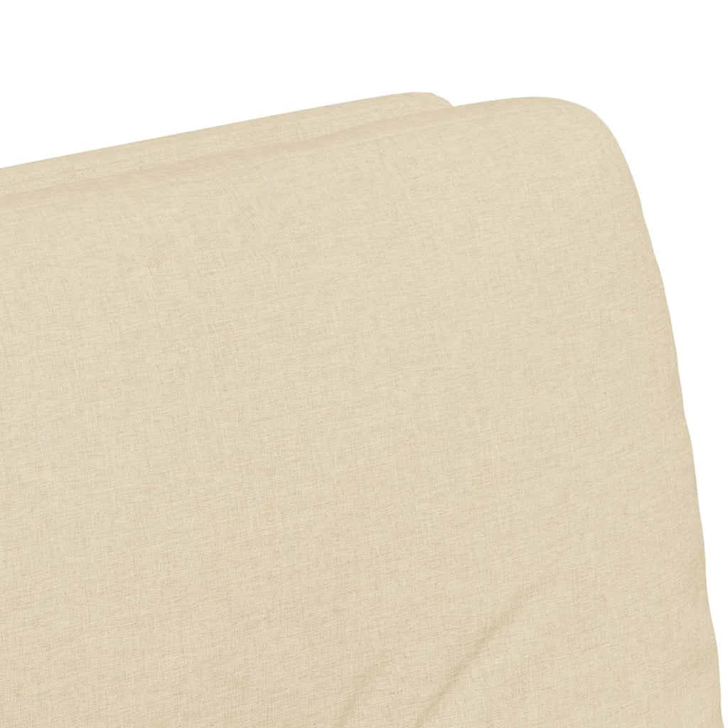 Sedie da Pranzo con Ruote 2 pcs Crema 57 x 67 x 95 cm Tessuto 42017854