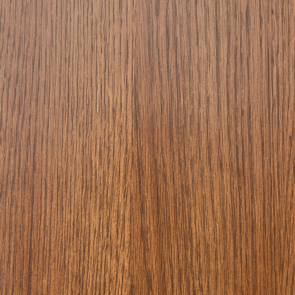 Tavolo da pranzo marrone scuro MDF impiallacciato rovere Base in legno di gomma 140 cm Piano del tavolo rotondo Moderno