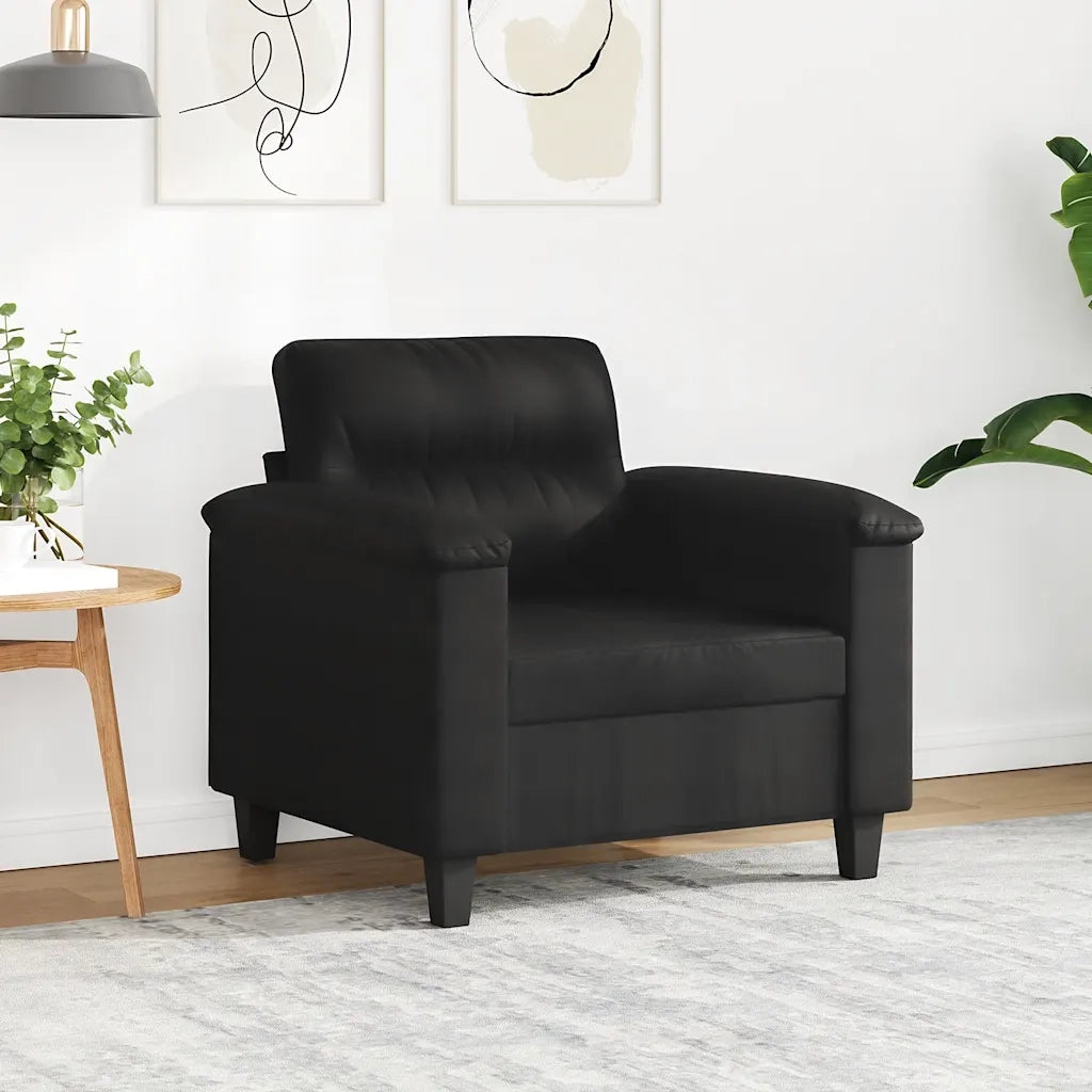 Divano Sedia-Poltrona Nera 60 cm in Microfibra