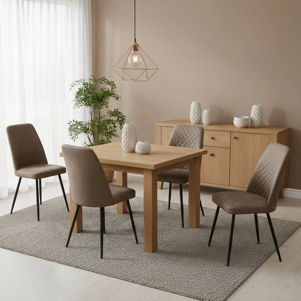 Vendone, set di Sedie 4 Sedie, Marrone