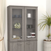 Scaffale per Credenza-Buffet-Armadio da cucina Grigio Chiaro 85x35x100 cm Legno di Pino