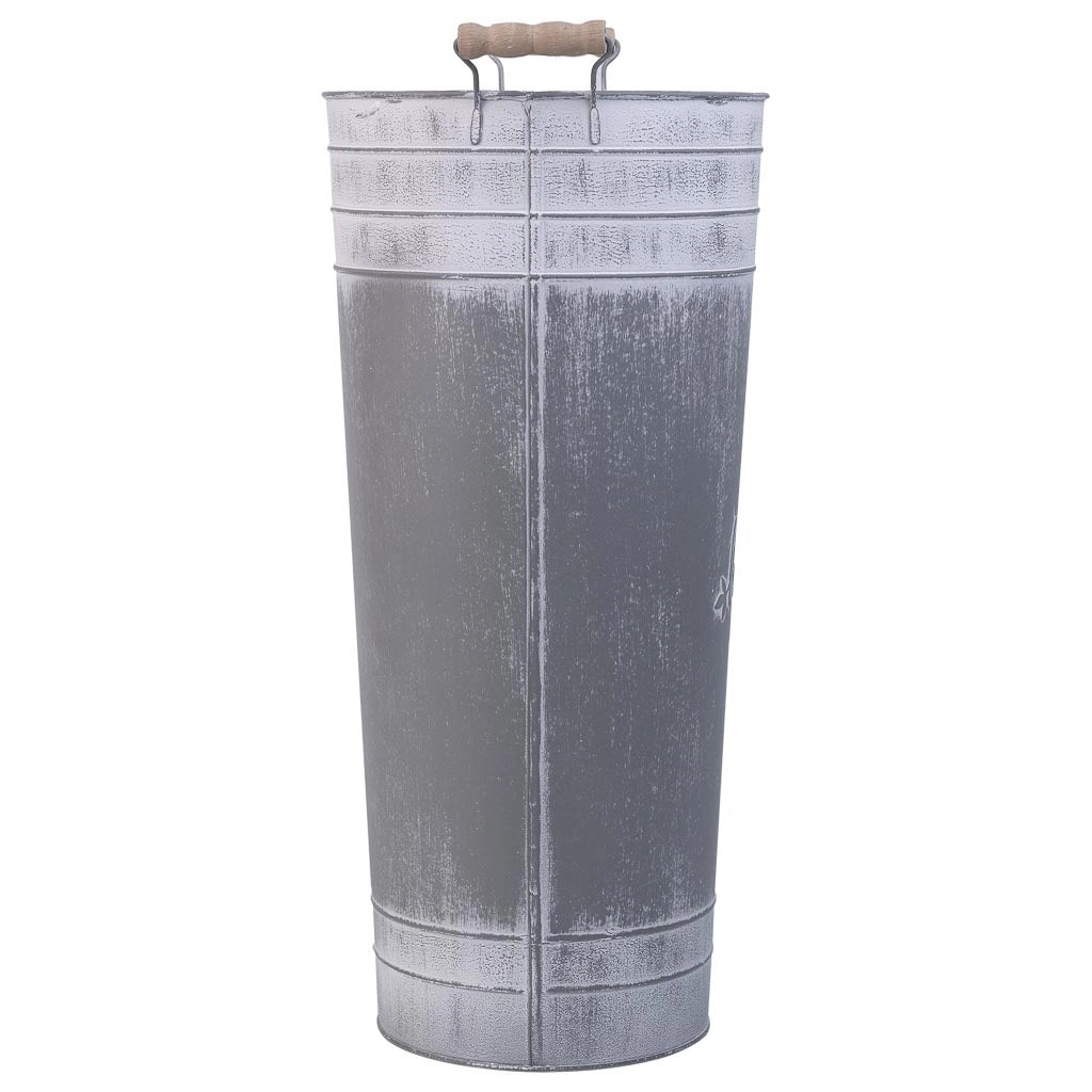 Portaombrelli tondo in metallo grigio d23,5x50h b:18