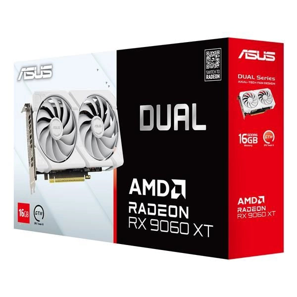 Asus dual -rx9060xt-16g-white amd radeon rx 9060 xt 16 gb gddr6 - 90YV0LG3-M0NA00