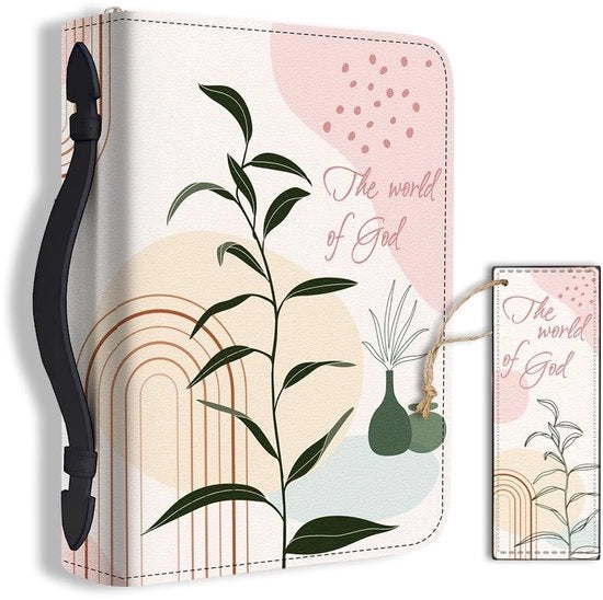 Copertina Grande Format Bibbia - Borsa - Thema Boho - Porta Libri - Pelle PU - Con Porta Libri - 20,3x28,5x5,9 cm