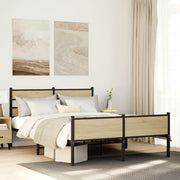 vidaXL Giroletto senza Materasso Rovere Sonoma 137x190cm in Truciolato